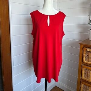 JOE Fresh Size 1X Red Sleeveless Ladies Top, EUC